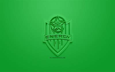 Download wallpapers OKC Energy FC, creative 3D logo, green background ...