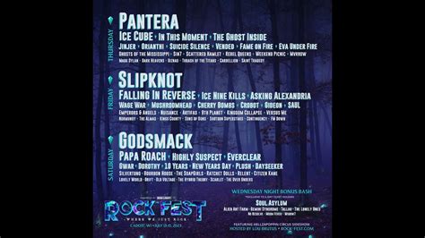 We take a look at the 2023 Rock Fest Lineup - YouTube