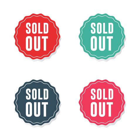 Sold Out Sticker Labels 10887009 Vector Art at Vecteezy