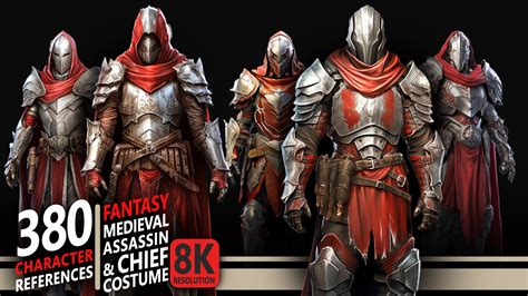 ArtStation - 380 Fantasy Medieval Assassin & Chief Costume - Character ...