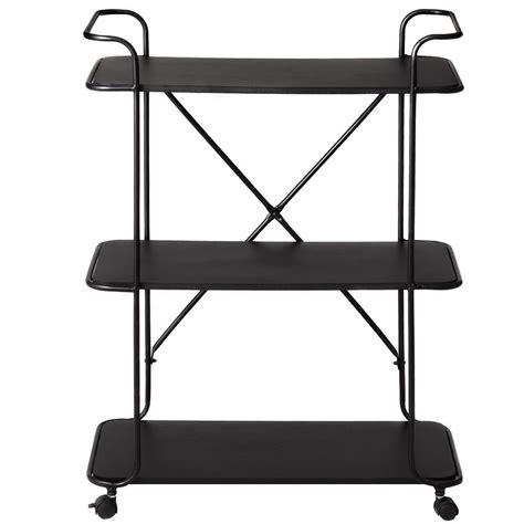 3 Tier Metal Portable Rolling Storage Cart