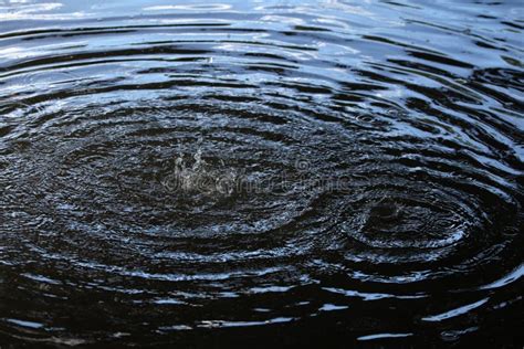 Capillary Waves Produced by Two Droplets in Water. Stock Photo - Image of river, scenery: 57692078