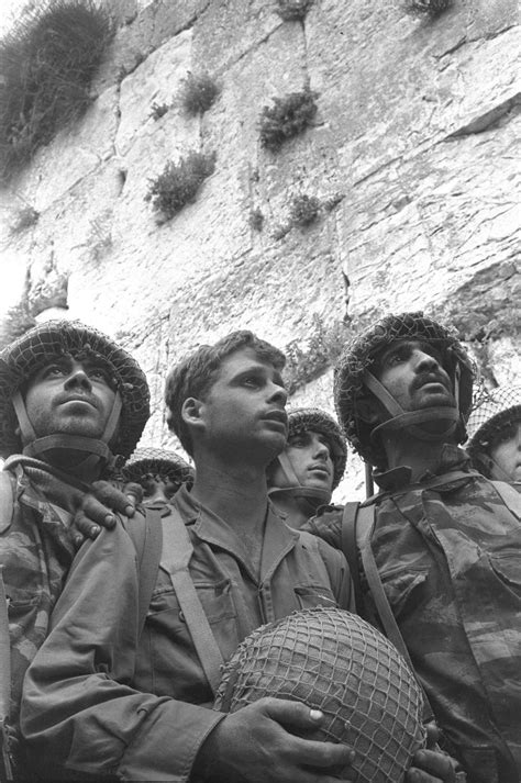 Israeli paratroopers at the Western Wall right after Israel captured it in June 1967 ...