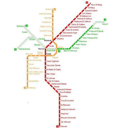 Cairo Metro Map - MapSof.net