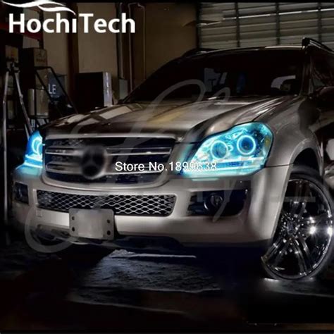 For Mercedes Benz GL Class X164 GL450 RGB LED headlight halo angel eyes kit car styling ...