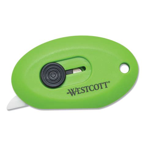 Westcott Compact Safety Ceramic Blade Box Cutter, Retractable Blade, 0. ...