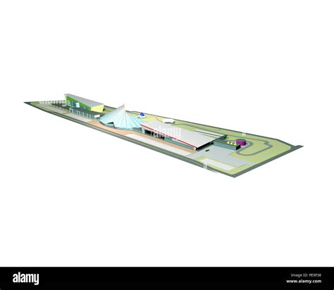 The concept of an autodrome of an architectural project for racing Stock Photo - Alamy