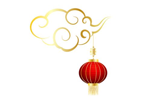 Chinese new year lanterns and cloud 8489877 PNG