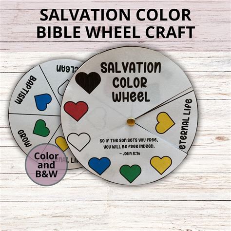 Salvation Color Gospel Bible Wheel Craft Printable Sunday - Etsy