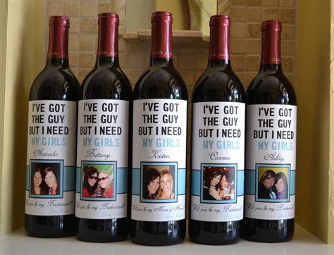 Corin Bakes: DIY Wine Labels: Will you be my Bridesmaid?