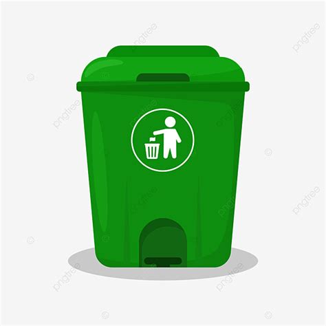 Dustbin Clipart Hd PNG, Dustbin Vector Illustration With Flat Style, Bin Clipart, Dustbin ...