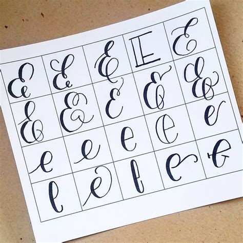 20 ways to write the letter E by @letteritwrite • see also the video of her writing the letters ...