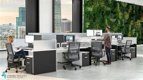 Call Center Cubicles with Sit-Stand Desks | Strong Project