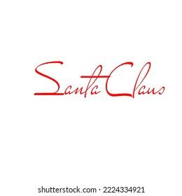 Firma de Santa Claus. Ilustración plana: vector de stock (libre de ...