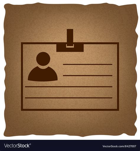 Id card sign Royalty Free Vector Image - VectorStock