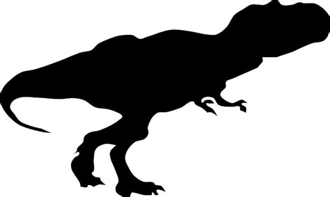 trex dino silhouette, tyrannosaurus dinosaur free svg file - SVG Heart