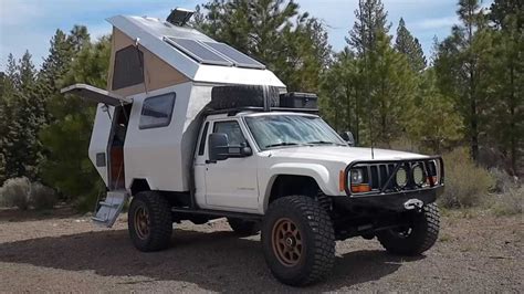 This 1987 Jeep Comanche Gets A Cool Custom-Built Pop-Up Truck Camper