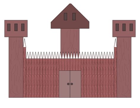 Wooden fort clipart free image download