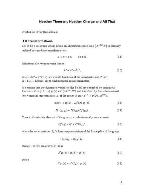 Noether theorem | Noether's Theorem | Field (Physics)