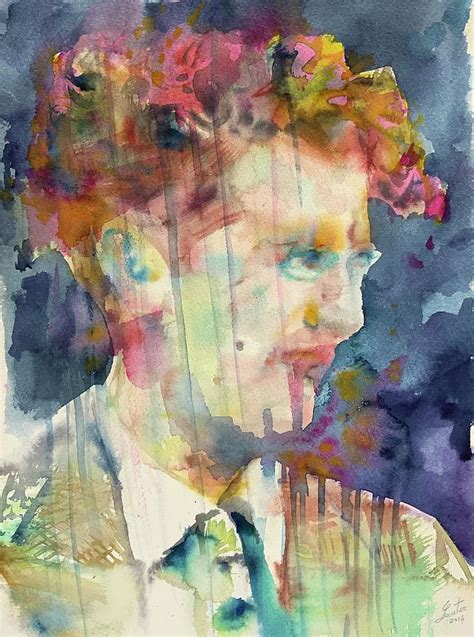 DYLAN THOMAS - watercolor portrait .6 Painting by Fabrizio Cassetta ...