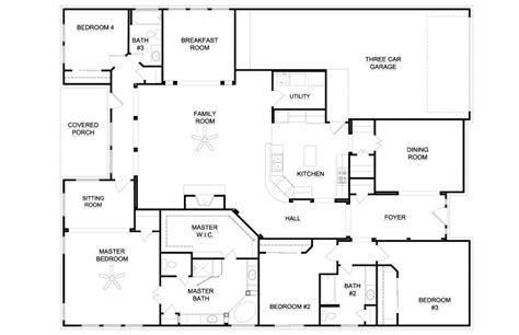 Unique Beautiful 4 Bedroom House Plans - New Home Plans Design