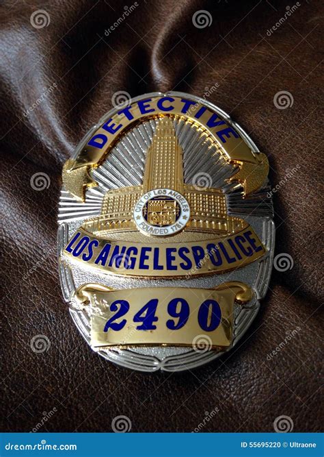 LA Police Badge editorial image. Image of symbol, american - 55695220