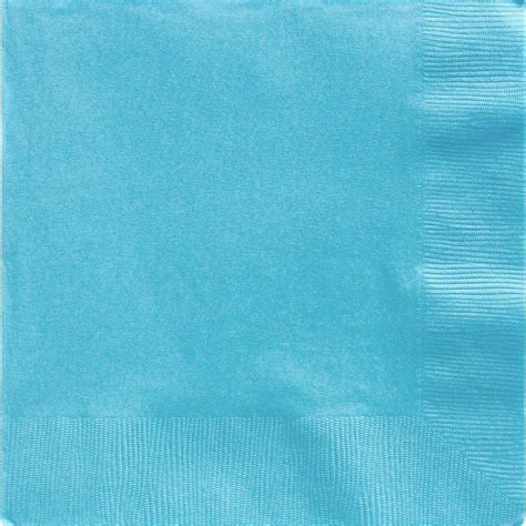 Caribbean Blue Paper Dinner Napkins, 7.5in, 40ct | Party City