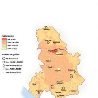 Serbia Population map | Download vector maps for Adobe Illustrator