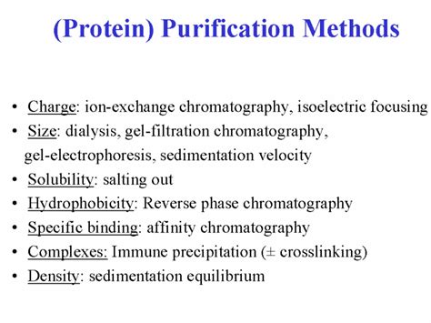 (Protein) Purification Methods