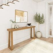 Plank+Beam Solid Wood Console Table, Narrow Entryway Table, Behind The ...