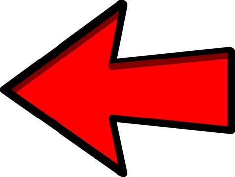 Clipart - Red Arrow Left Pointing