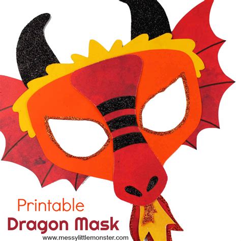 Chinese dragon mask a fun printable dragon craft – Artofit