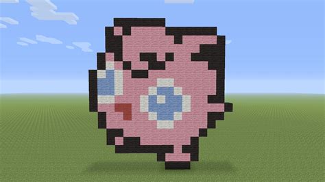 Minecraft Pixel Art - Jigglypuff Pokemon #039 - YouTube