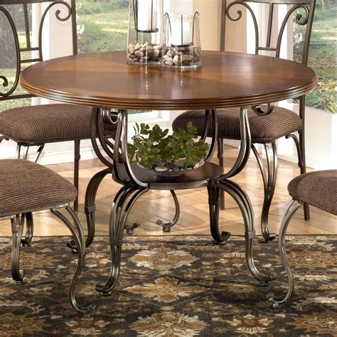 Ashley Furniture Glass Dining Table | Dining table, Round dining room ...