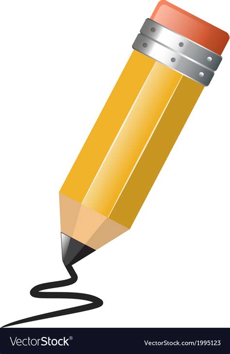 Bright simple pencil drawing on white background Vector Image