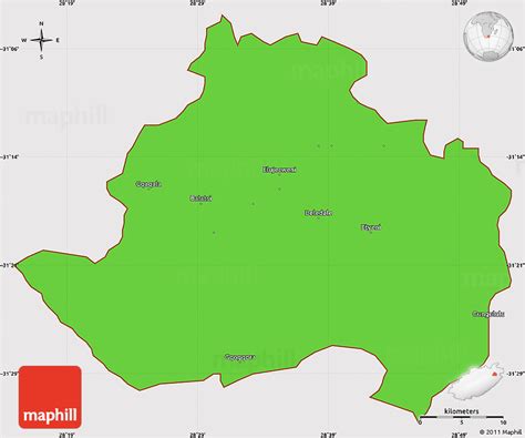 Political Simple Map of TSOLO, cropped outside