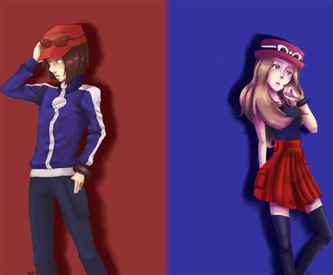 Pokemon X and Y: Protagonists by 0-SD-0 on DeviantArt