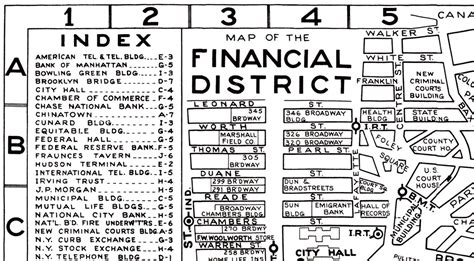 New York City Map : Financial District Map Archival New - Etsy