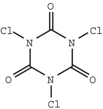 Structure of trichloroisocyanuric acid. | Download Scientific Diagram