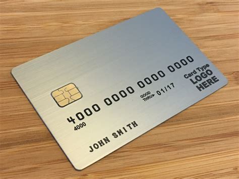 Custom Brushed Stainless Steel Metal Credit Cards