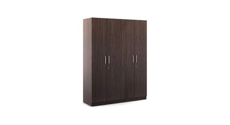 Ultima Engineered Wood 4 Door Wardrobe Without Mirror in Walnut Finish ...