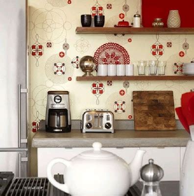 Country kitchen wallpaper design Ideas