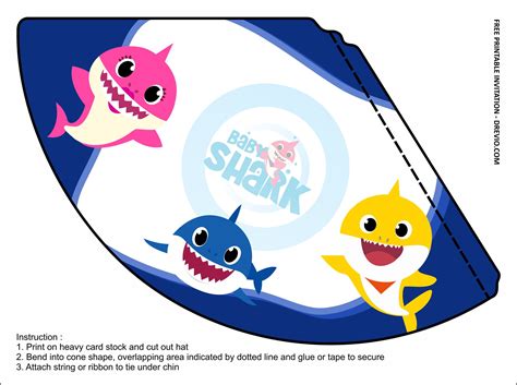 (FREE PRINTABLE) - Baby Shark Birthday Party Kits Templates - Drevio : Free And Printable Custom ...