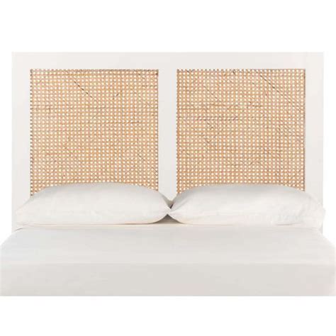 Safavieh Vienna Cane Headboard - White Wash | White headboard, Rattan ...