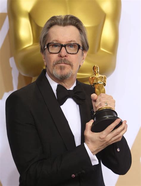 Gary Oldman - winner of the Best Actor Oscar for his performance in "Darkest Hour" at the 90th ...