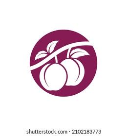 Plum Logo Vector Icon Design Template Stock Vector (Royalty Free ...