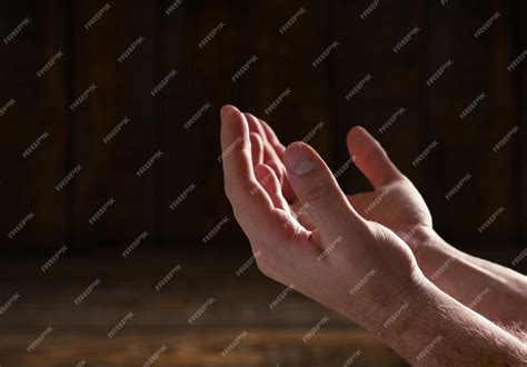 Premium Photo | Prayer hand pray in church, pastor pray to god ...