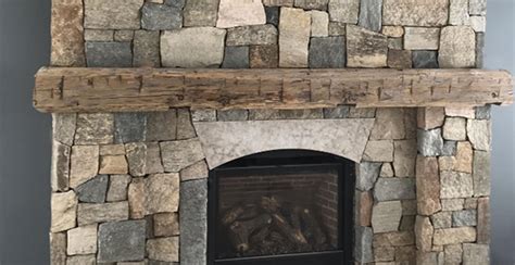 Modern rustic fireplace interior stone veneer living room interior design Buechel Stone