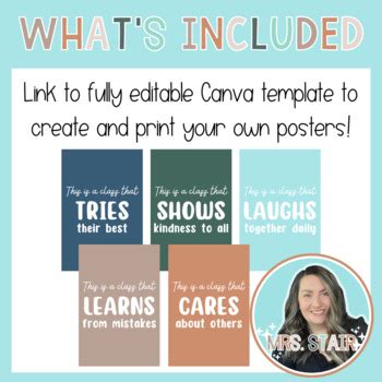 Class Posters (Fully Customizable on Canva) by Mrs Stair | TPT