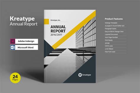 Annual Report Template Indesign